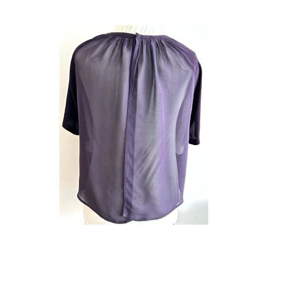 Babaton Deep Purple Viscose / Silk Bouse Sz Medium - Picture 5 of 10
